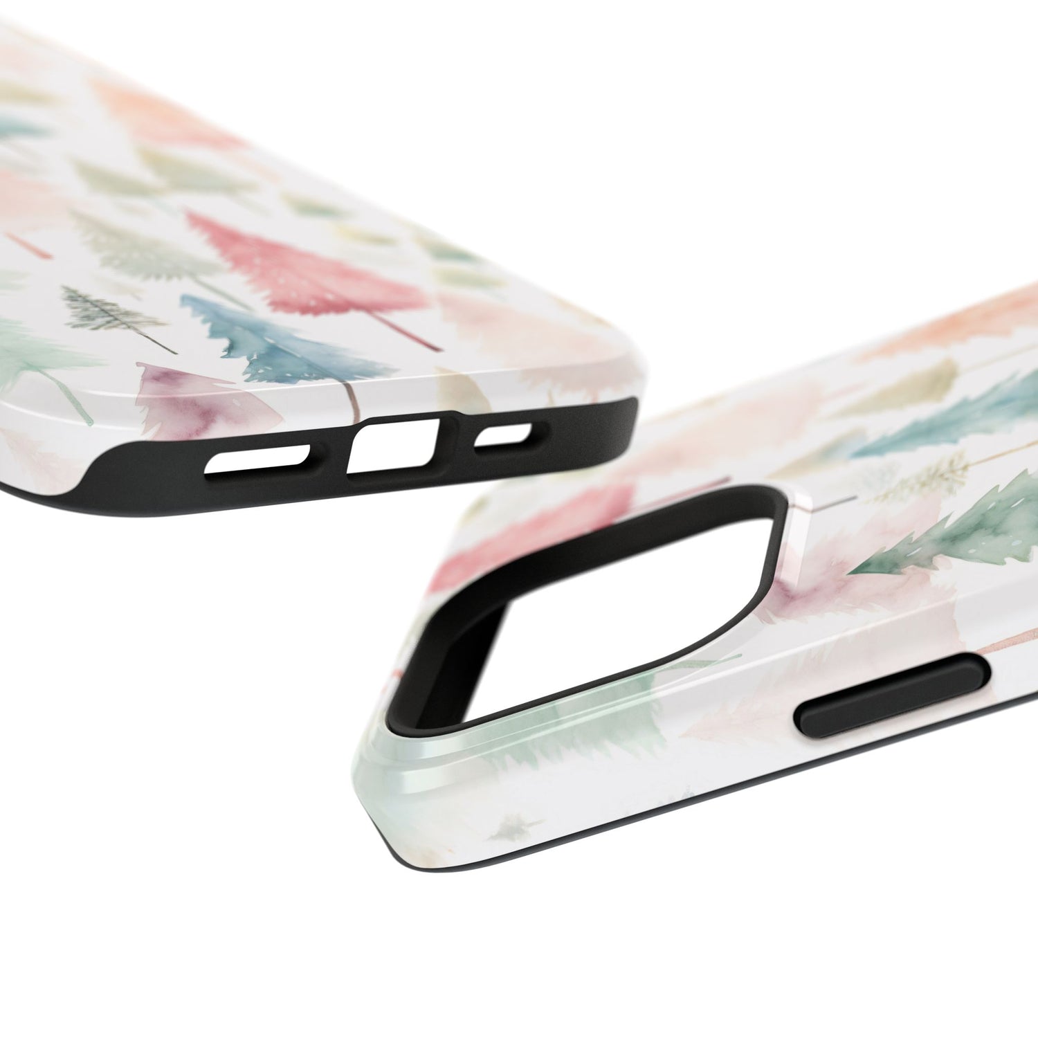 Watercolor Christmas Trees Impact-Resistant Phone Case, iPhone, Samsung