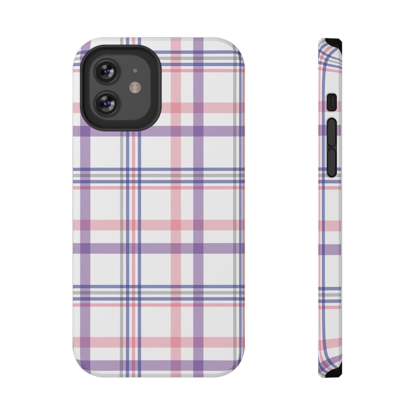 Impact-Resistant Cases - Spring Plaid Pink Purple