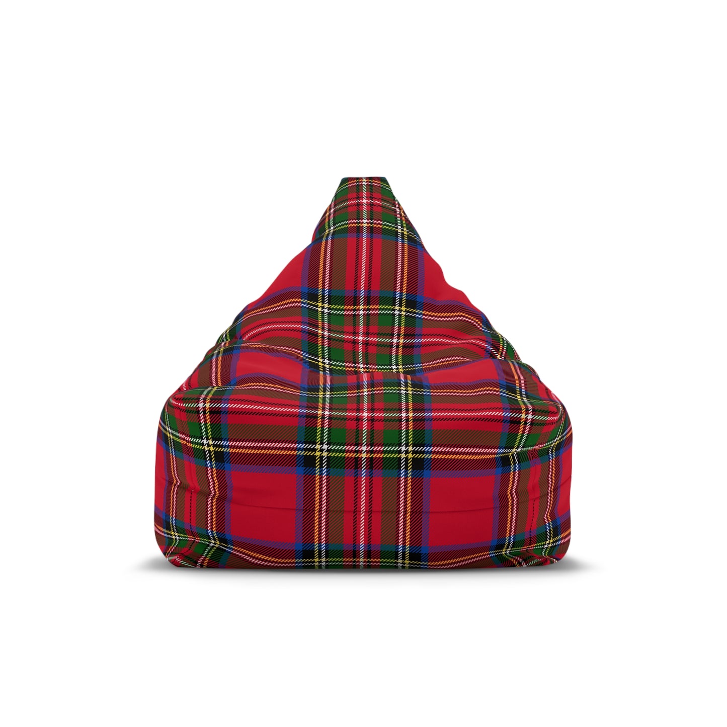 Christmas Red Tartan Plaid Bean Bag Chair Cover