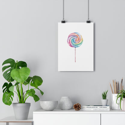 Giclée Art Print Watercolor Candy Land Lollipop