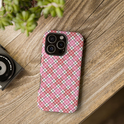 Impact-Resistant Phone Case - Valentine Plaid