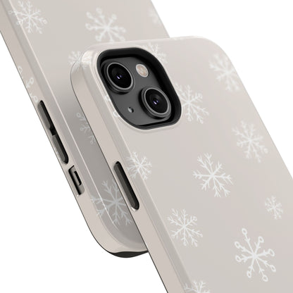 Neutral Snowflakes Impact-Resistant Phone Case