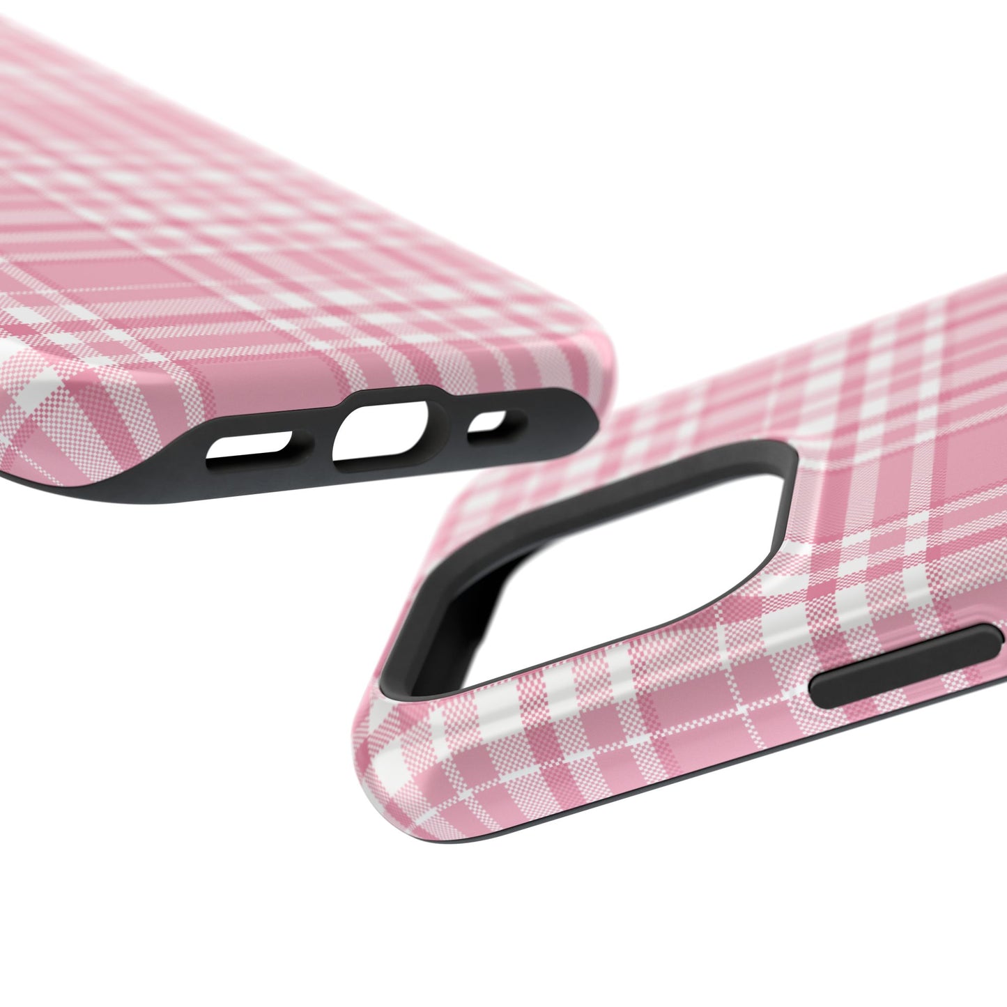 Impact-Resistant Phone Case - Easter Plaid Pink