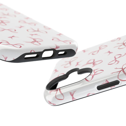 Impact-Resistant Phone Case - Coquette Bows Pink