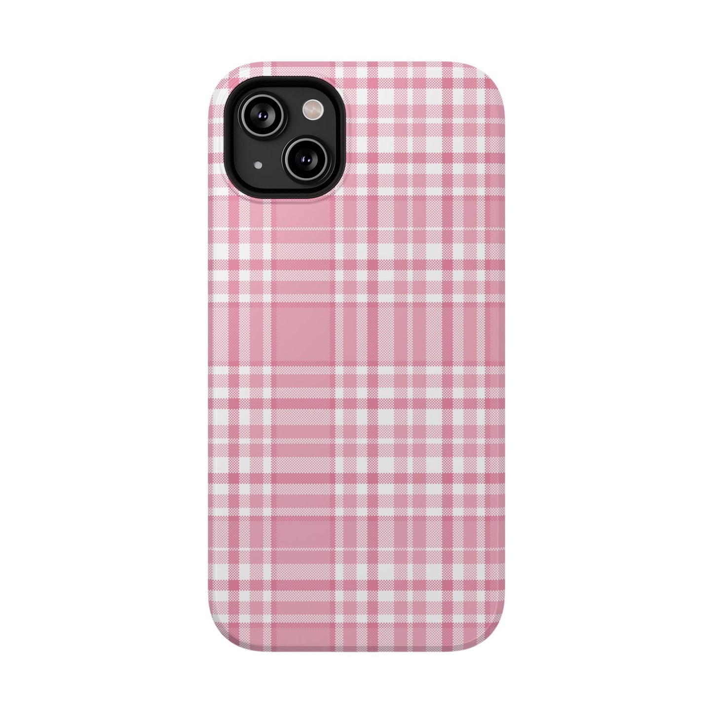 Impact-Resistant Phone Case - Easter Plaid Pink