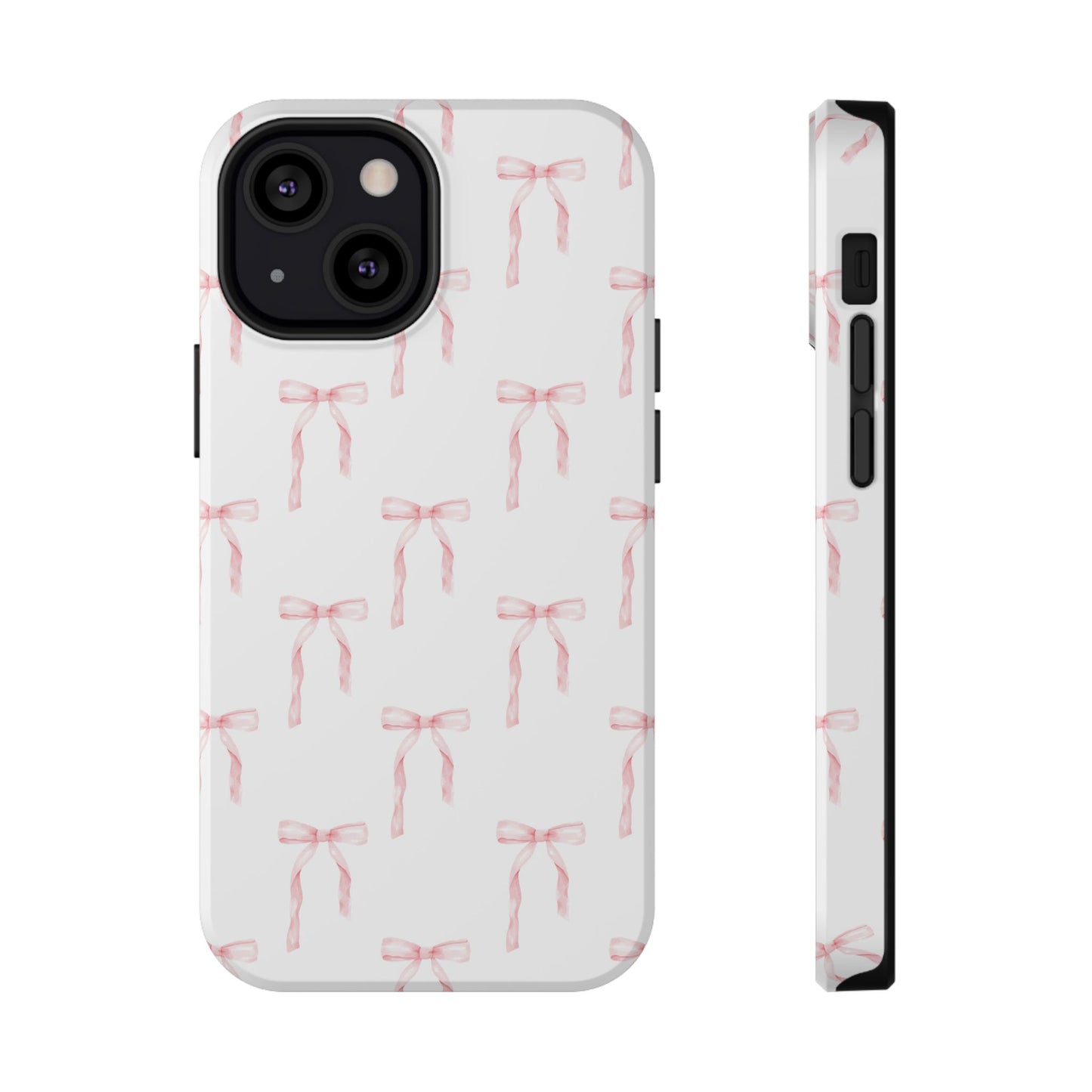 Watercolor Coquette Pink Bows Impact-Resistant Phone Case