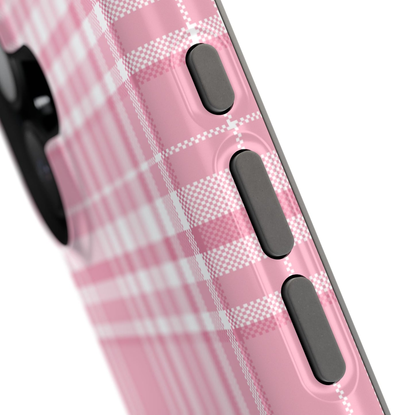 Impact-Resistant Phone Case - Easter Plaid Pink