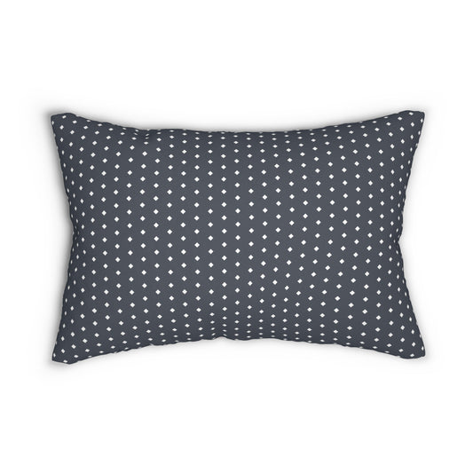 Spun Polyester Lumbar Pillow with Removable Cover Geometric Shapes Multi