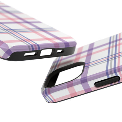 Impact-Resistant Cases - Spring Plaid Pink Purple