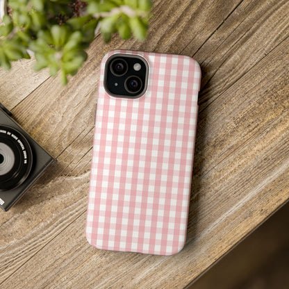 Impact-Resistant Cases -Pink Gingham