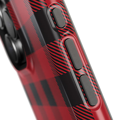 Impact-Resistant Phone Case-Red Black Buffalo Plaid