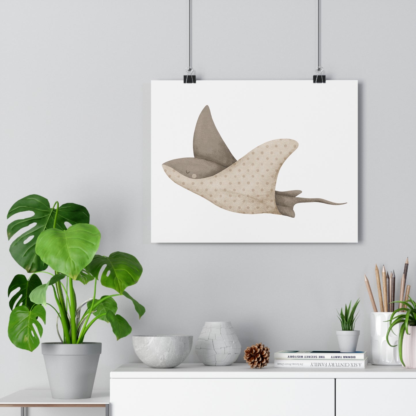 Giclée Art Print Watercolor Memories of Dreams Sting Ray