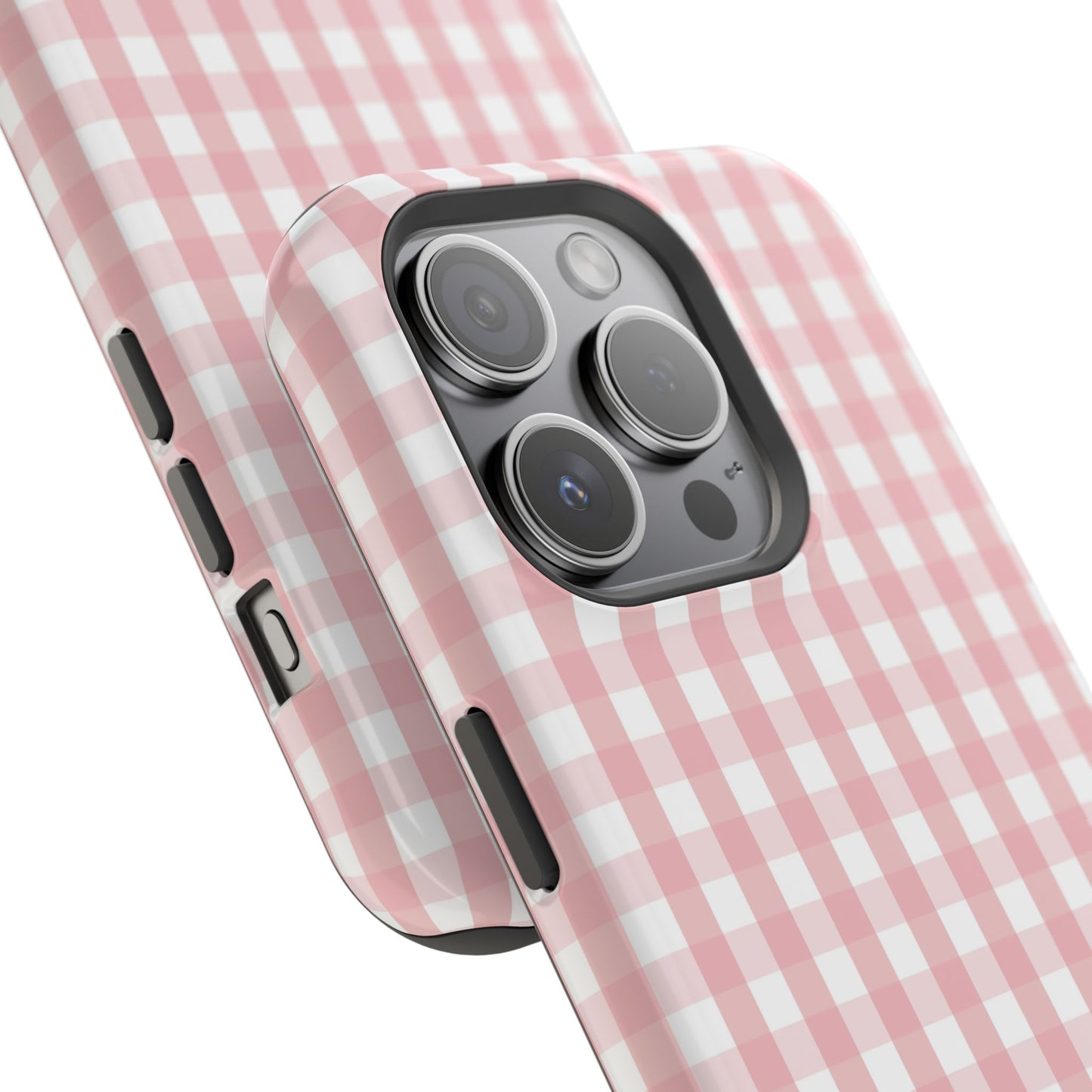 Impact-Resistant Cases -Pink Gingham