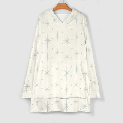 Oversized Soft Wearable Blanket Neutral Winter Stars