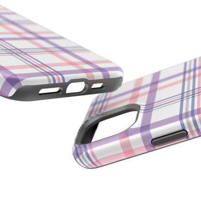 Impact-Resistant Cases - Spring Plaid Pink Purple