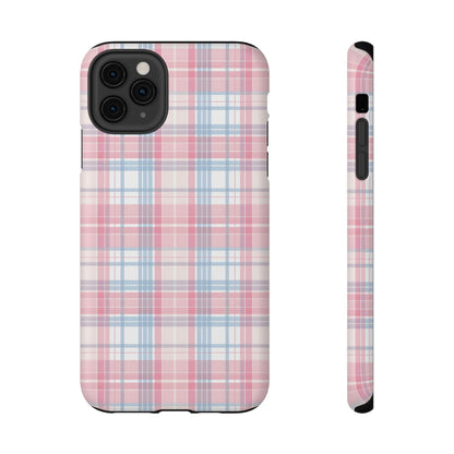 Impact-Resistant Cases-Spring Plaid Pink Blue