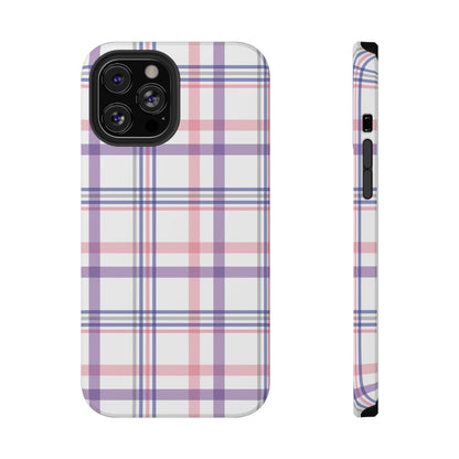 Impact-Resistant Cases - Spring Plaid Pink Purple