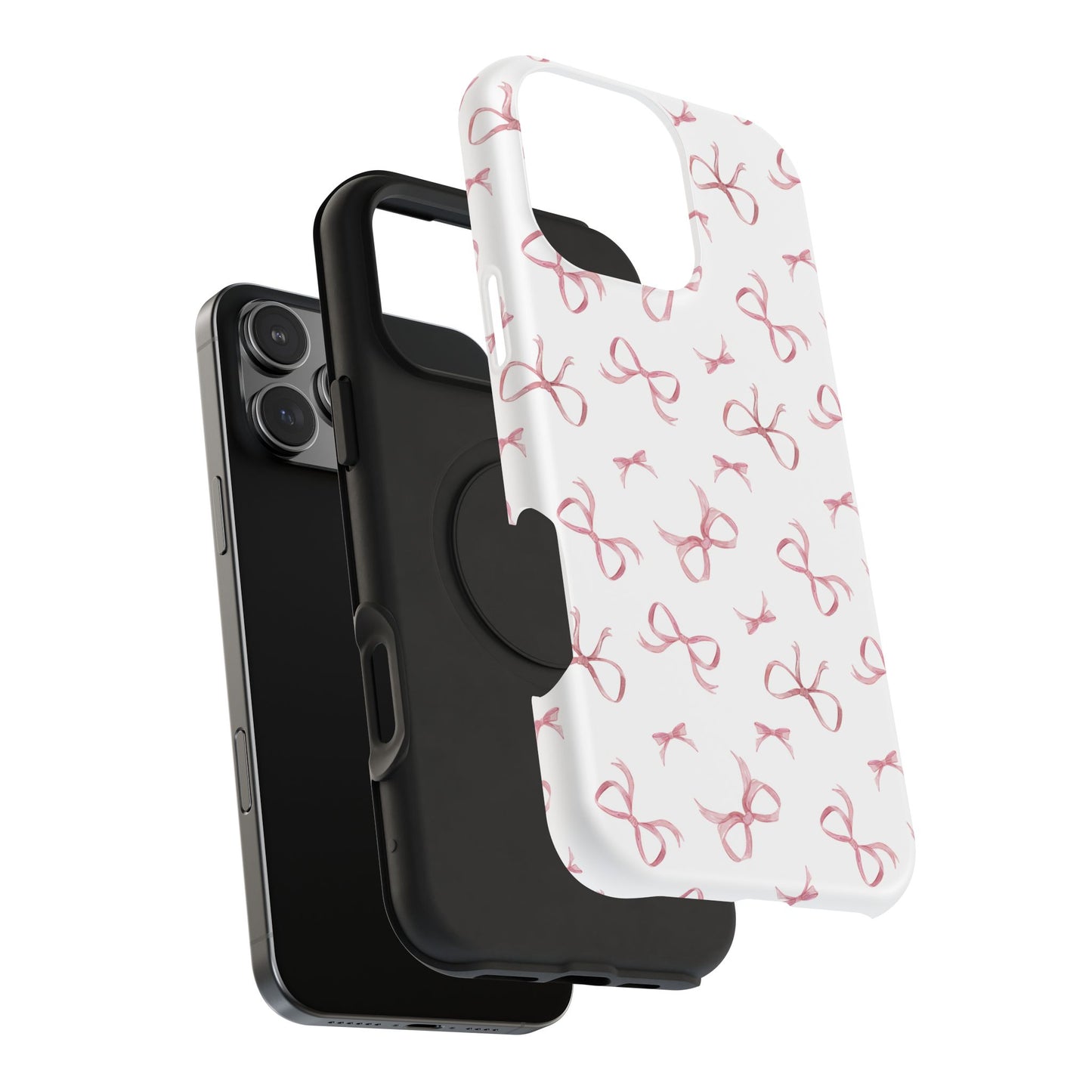 Impact-Resistant Phone Case - Coquette Bows Pink