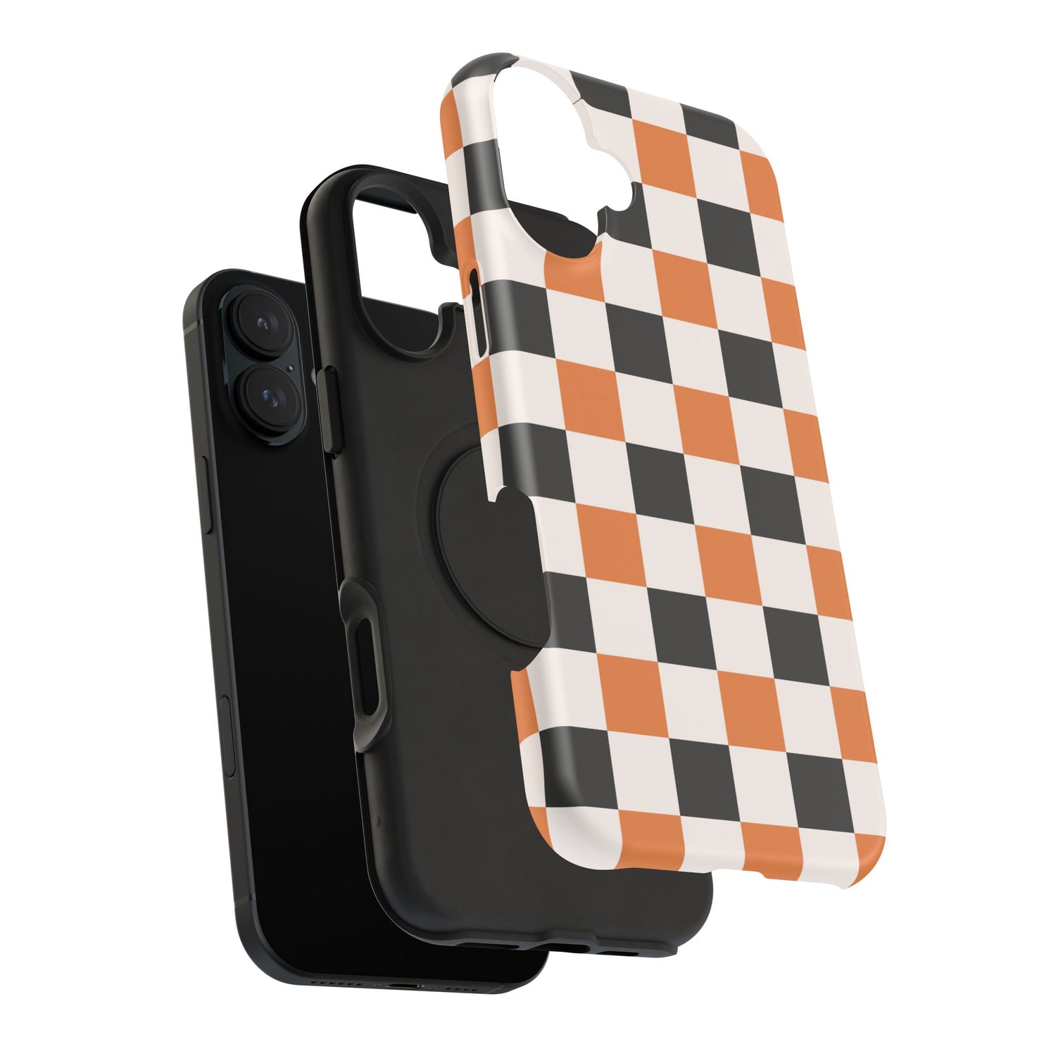 Trendy Halloween Checkerboard Phone Case | Impact-Resistant, iPhone, Samsung
