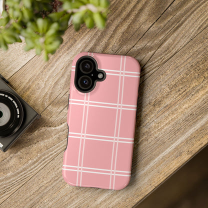 Impact-Resistant Phone Case -Girly Plaid