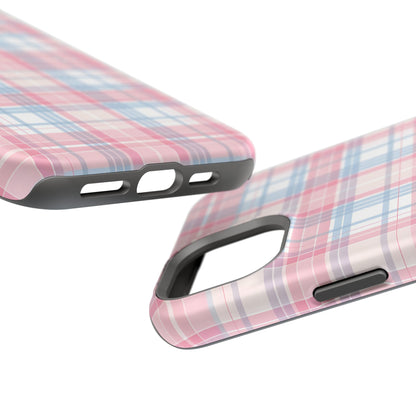 Impact-Resistant Cases-Spring Plaid Pink Blue