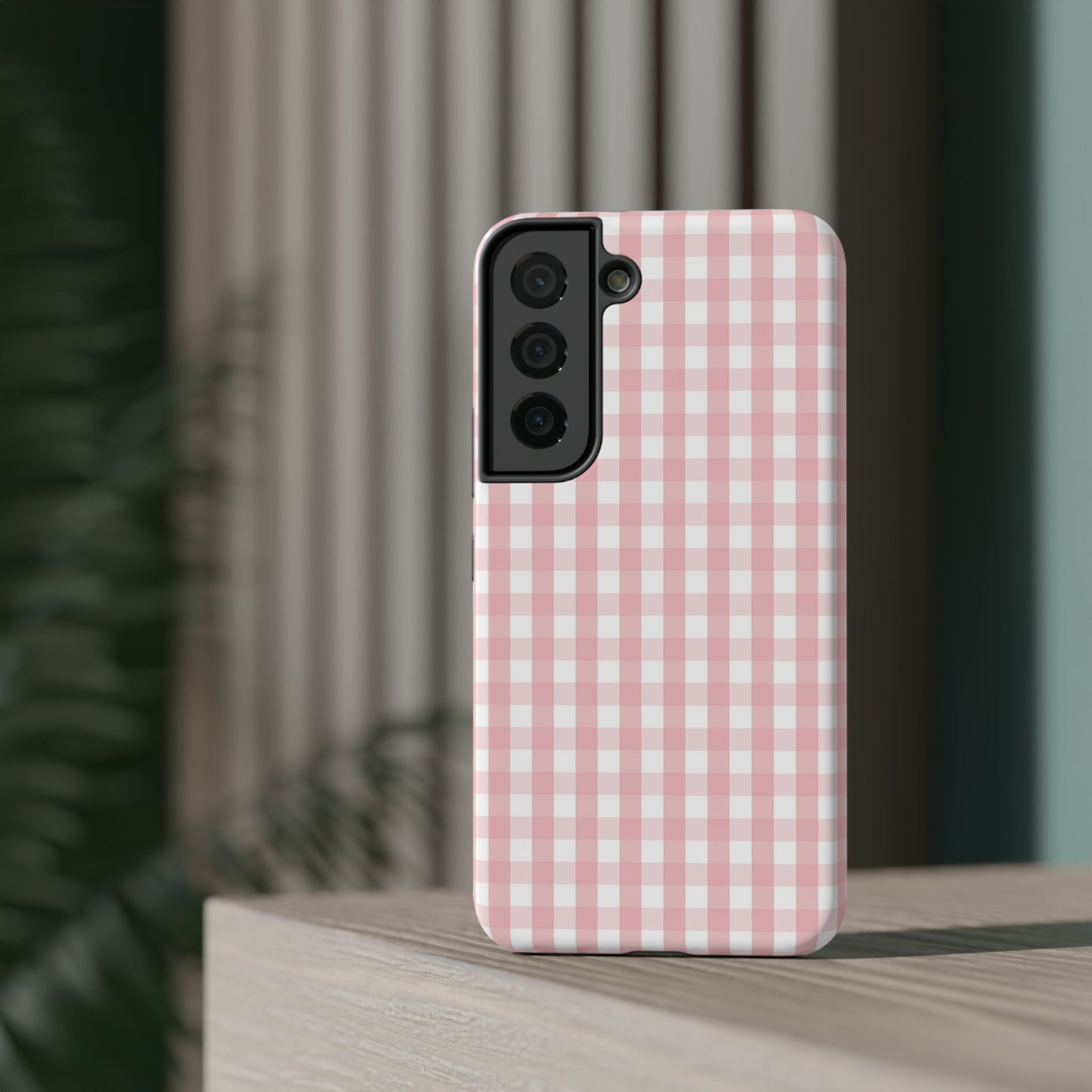 Impact-Resistant Cases -Pink Gingham