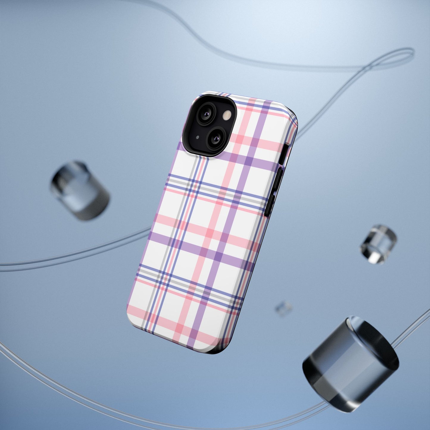 Impact-Resistant Cases - Spring Plaid Pink Purple