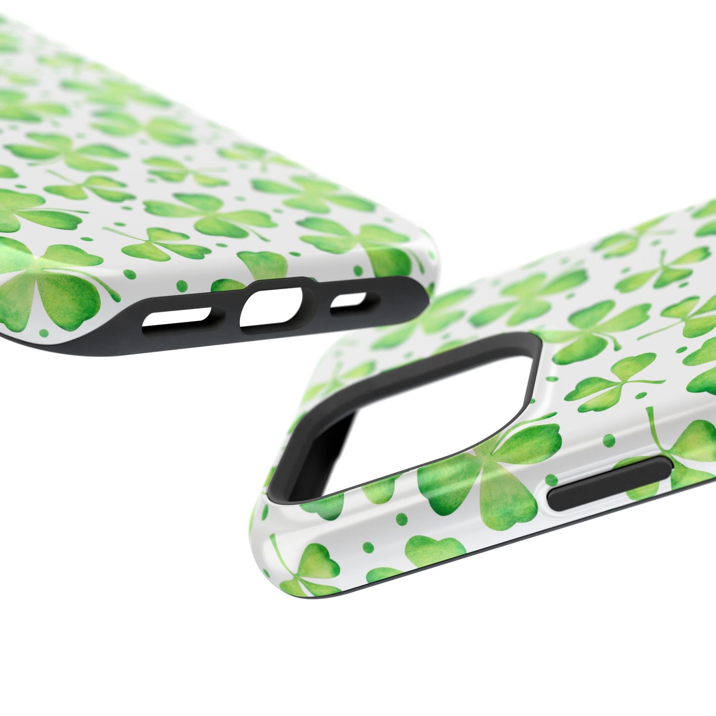 Impact-Resistant Phone Case- Watercolor Clovers