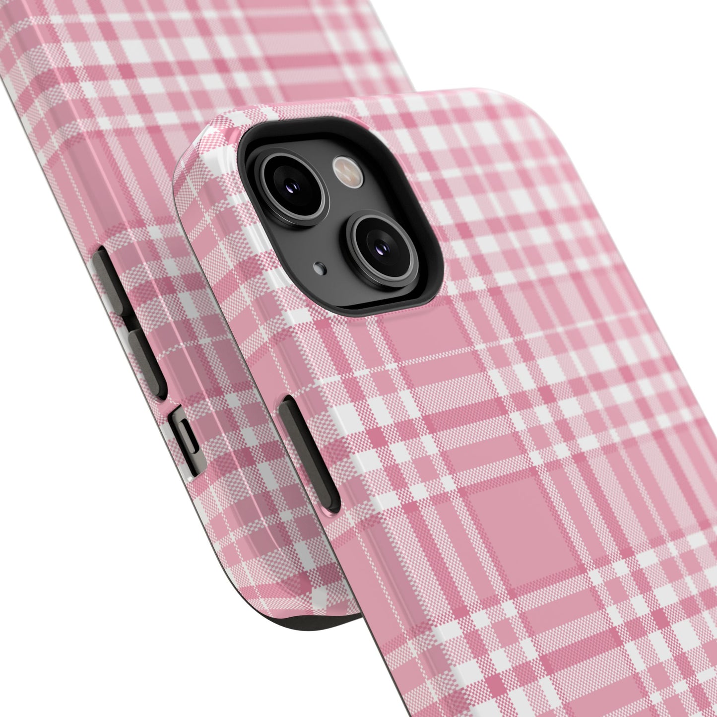 Impact-Resistant Phone Case - Easter Plaid Pink