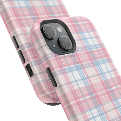 Impact-Resistant Cases-Spring Plaid Pink Blue