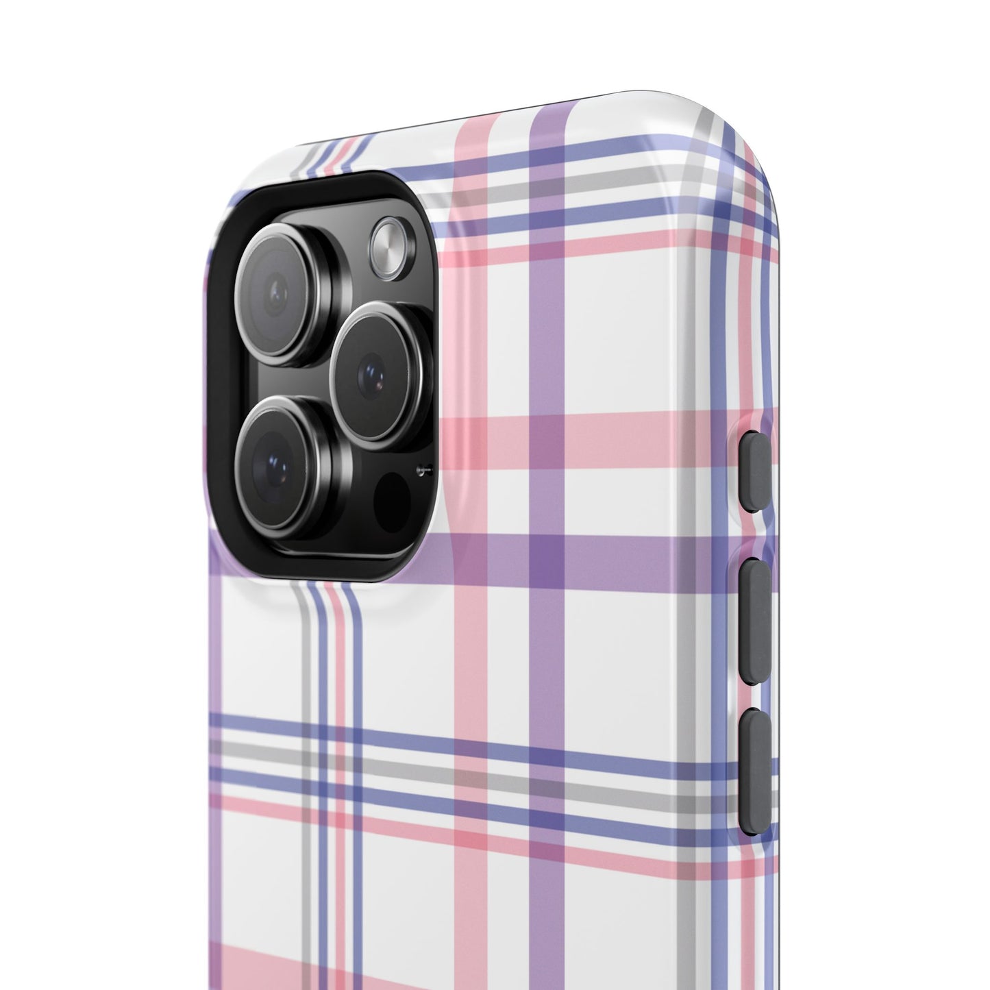 Impact-Resistant Cases - Spring Plaid Pink Purple