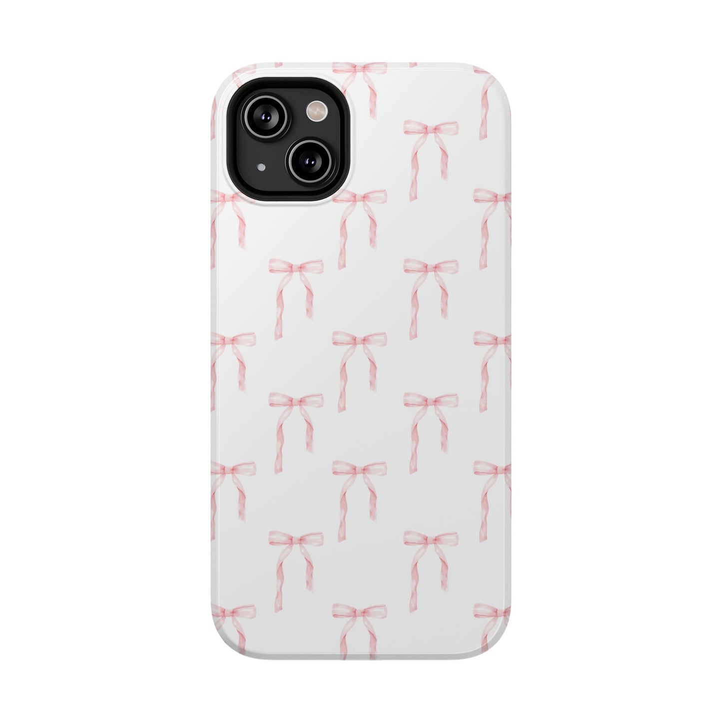 Watercolor Coquette Pink Bows Impact-Resistant Phone Case