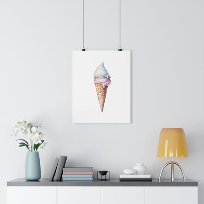 Giclée Art Print Watercolor Candy Land Ice Cream