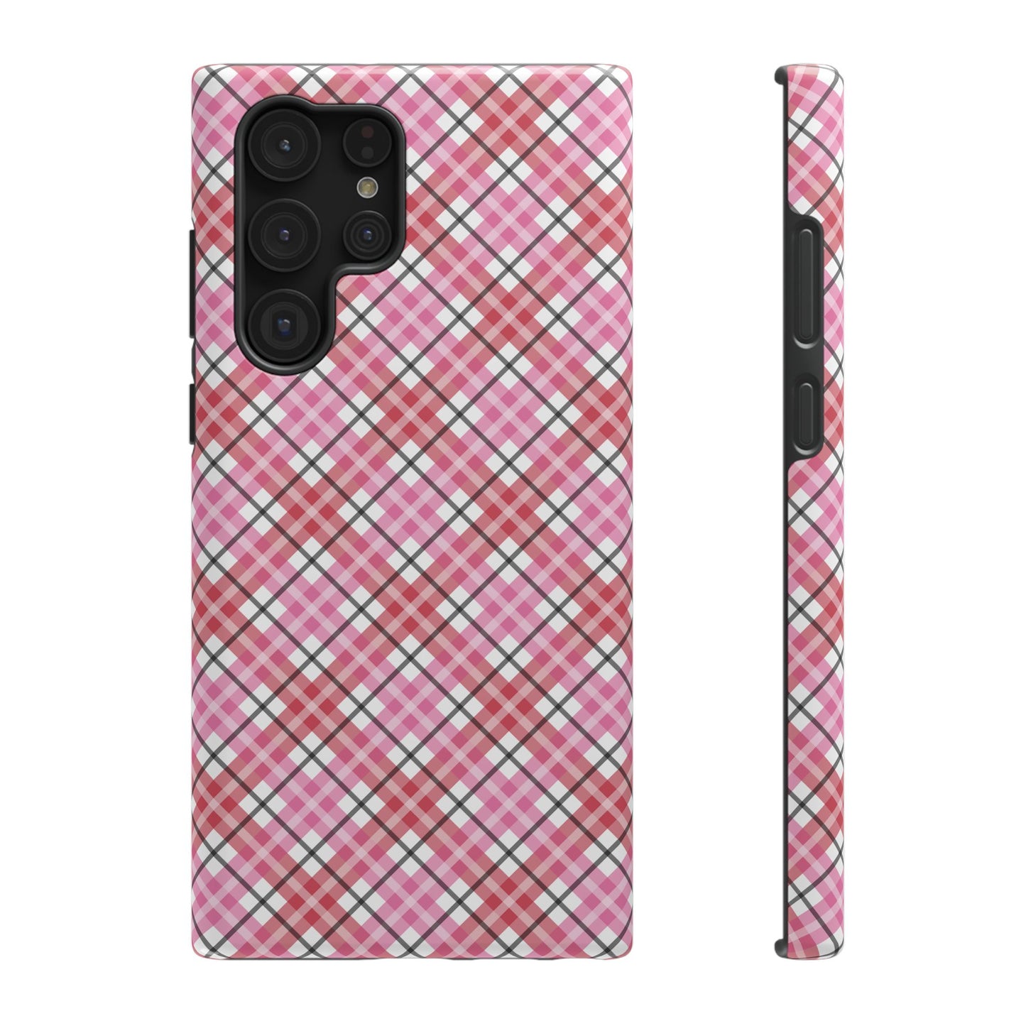 Impact-Resistant Phone Case - Valentine Plaid