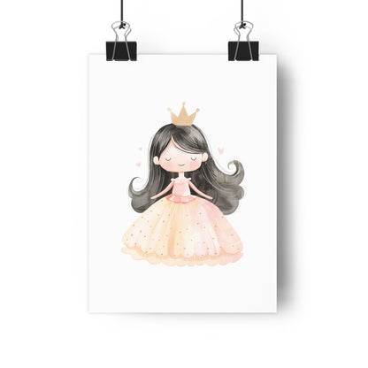 Giclée Art Print Watercolor Pink Princess 2