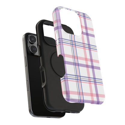 Impact-Resistant Cases - Spring Plaid Pink Purple