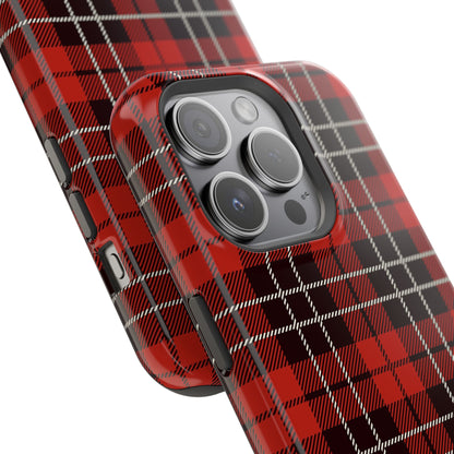 Impact-Resistant Phone Case- Christmas Tartan Plaid Red