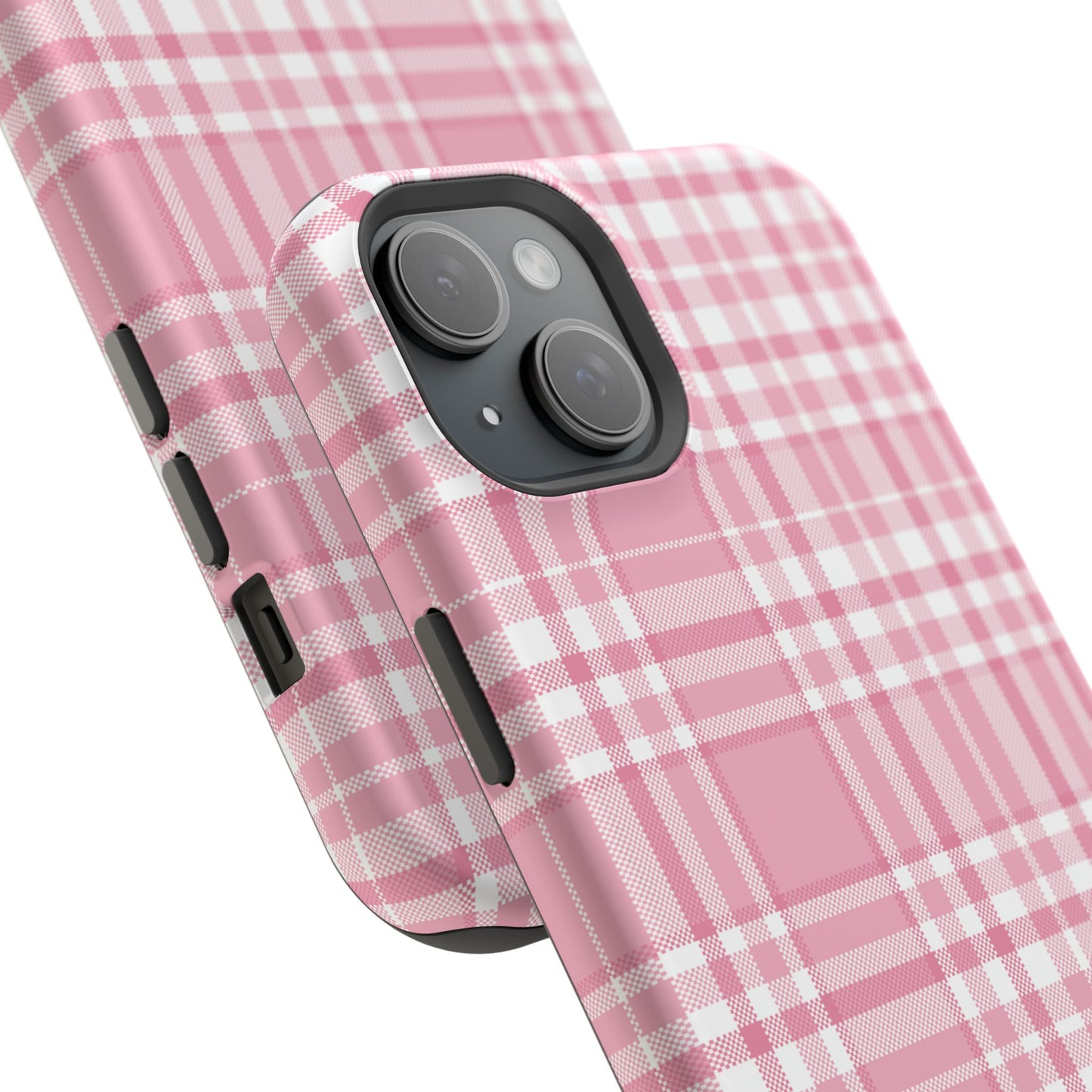 Impact-Resistant Phone Case - Easter Plaid Pink