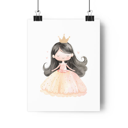 Giclée Art Print Watercolor Pink Princess 2