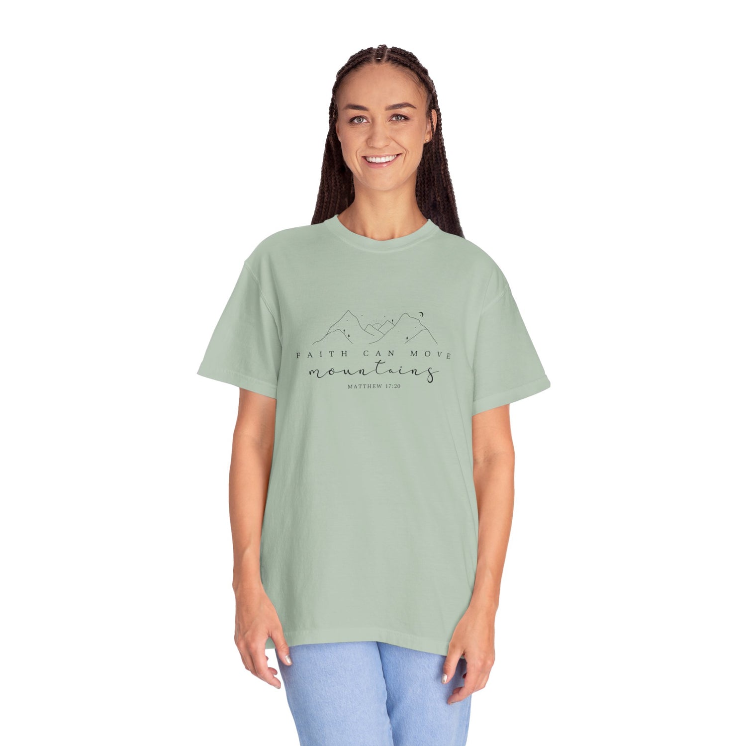 Mountain Faith Unisex T-Shirt, Comfortable Graphic Tee, Inspirational Shirt, Perfect Gift for Nature Lovers, Great for Outdoor Adventures