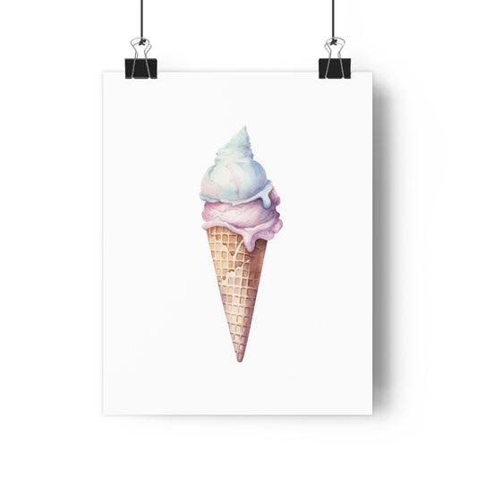 Giclée Art Print Watercolor Candy Land Ice Cream