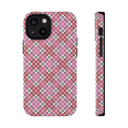 Impact-Resistant Phone Case - Valentine Plaid