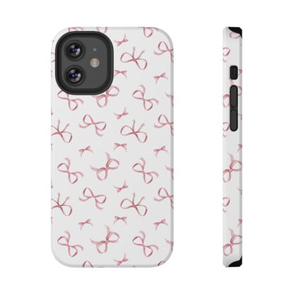 Impact-Resistant Phone Case - Coquette Bows Pink