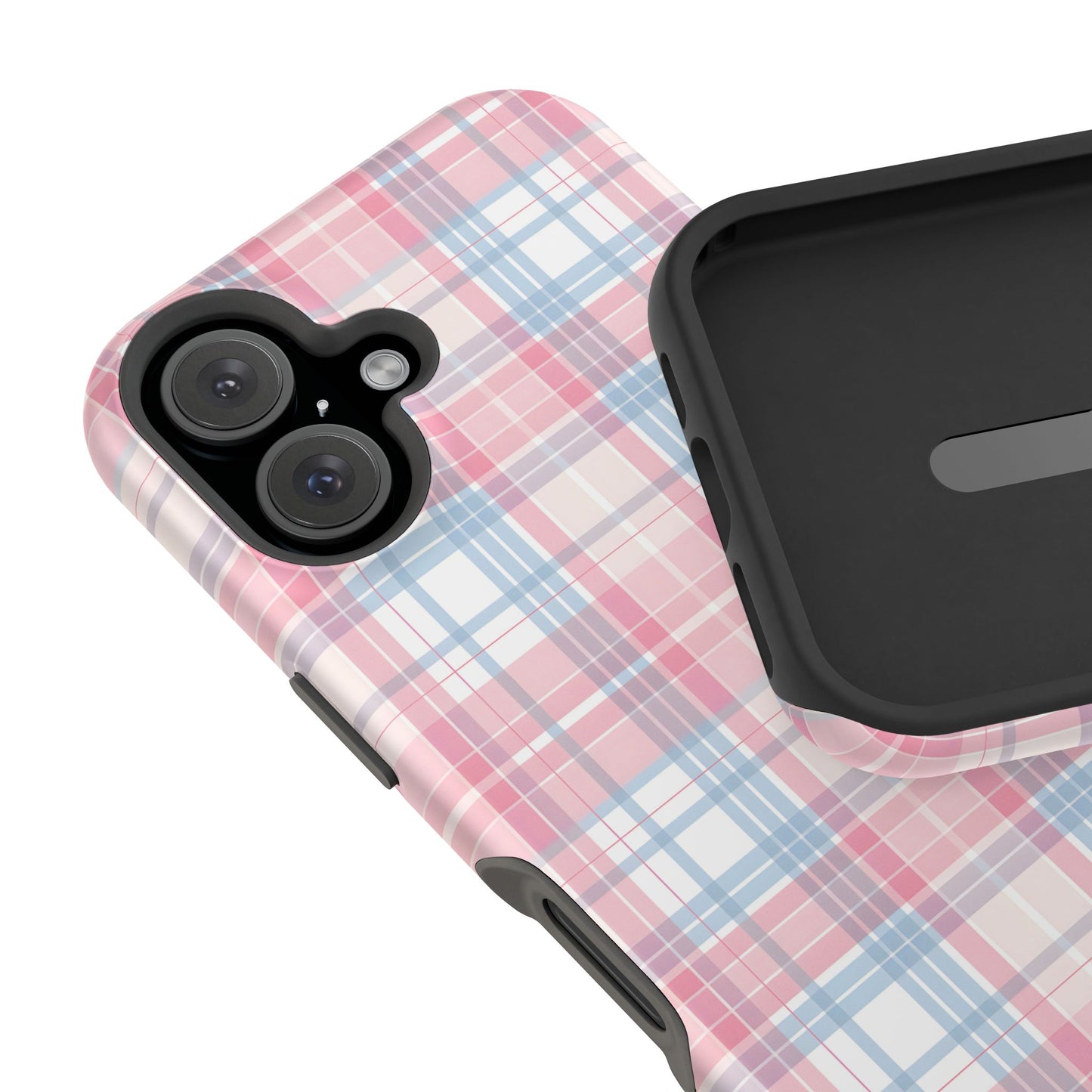 Impact-Resistant Cases-Spring Plaid Pink Blue