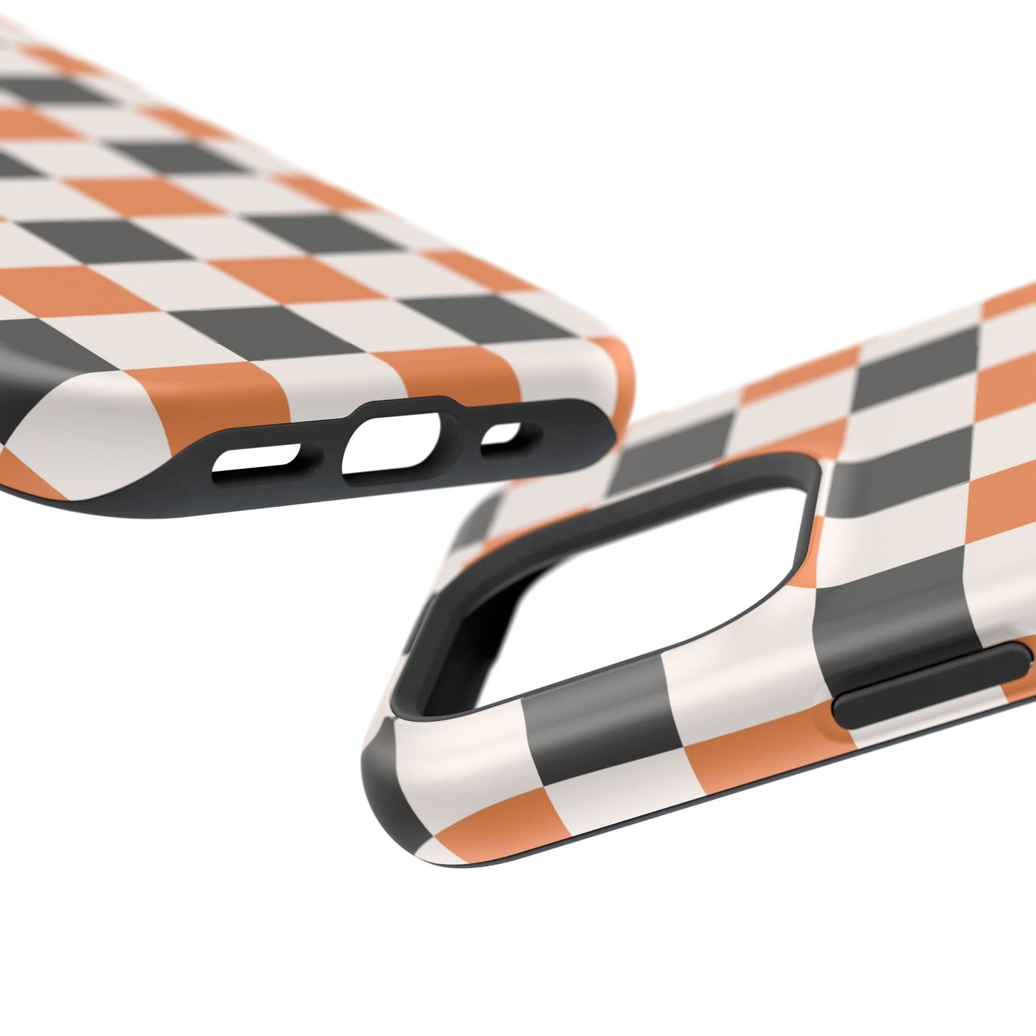 Trendy Halloween Checkerboard Phone Case | Impact-Resistant, iPhone, Samsung