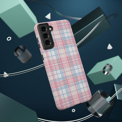 Impact-Resistant Cases-Spring Plaid Pink Blue