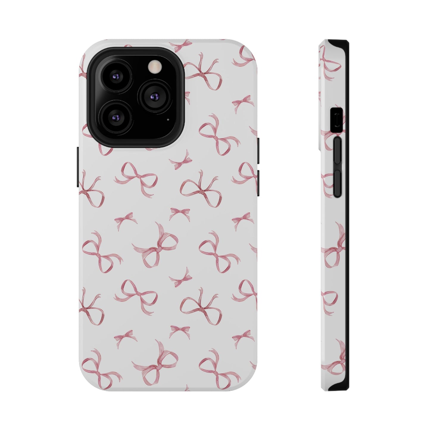 Impact-Resistant Phone Case - Coquette Bows Pink