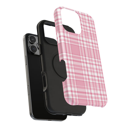 Impact-Resistant Phone Case - Easter Plaid Pink