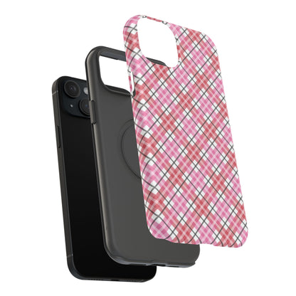 Impact-Resistant Phone Case - Valentine Plaid