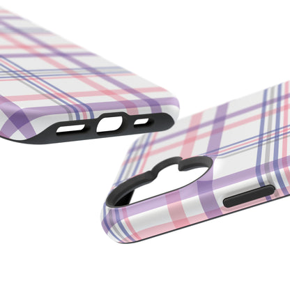 Impact-Resistant Cases - Spring Plaid Pink Purple